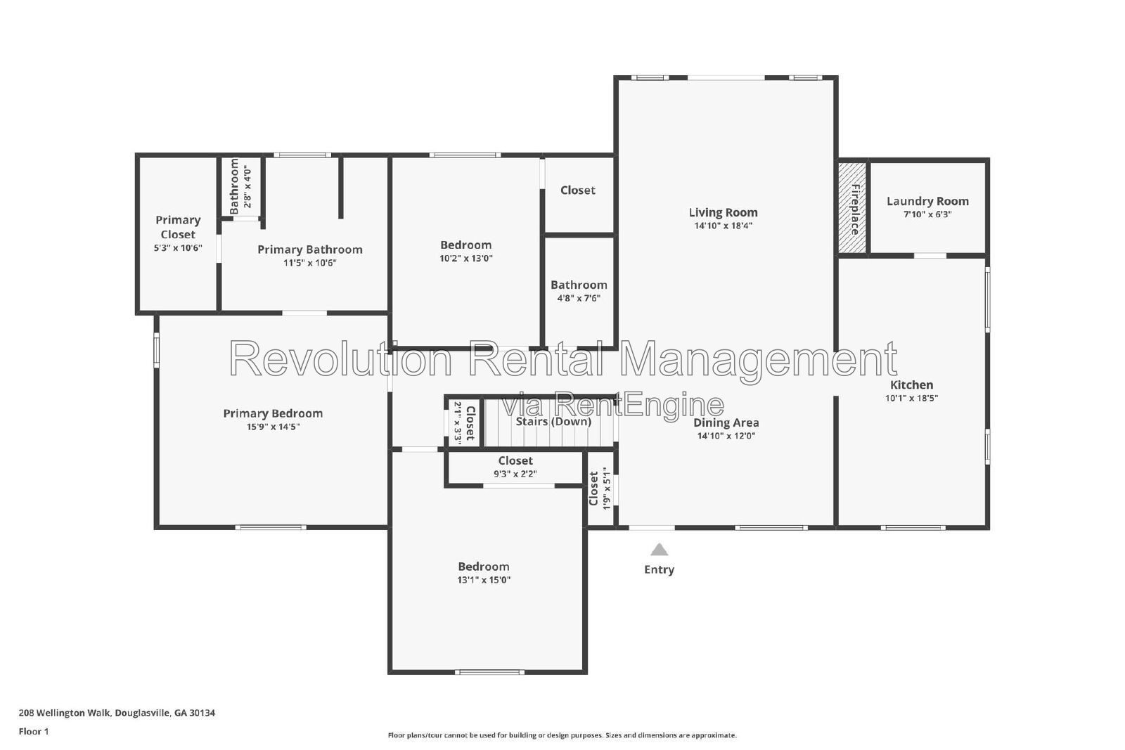 1,700 Sq Ft Single-Family Home with Basement, Fireplace & 2-Car Garage in Abbington — Douglasville, GA property image